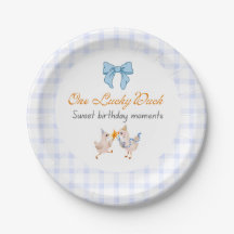 One Lucky Duck Party Plates