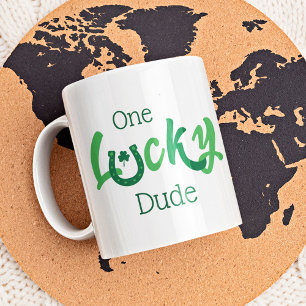 One Lucky Dude Customisable St Patrick's Day Coffee Mug