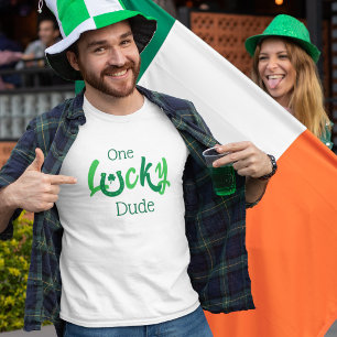 One Lucky Dude   Customisable St Patrick's Day T-Shirt