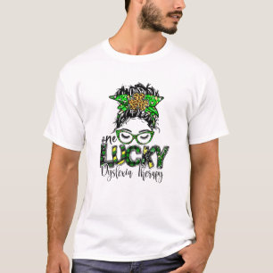 One Lucky Dyslexia Therapy St Patrick Day Teacher T-Shirt