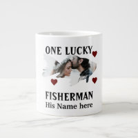 One lucky fisherman matching couple fish photo