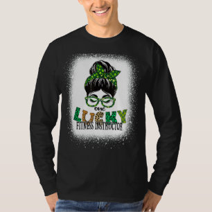 One Lucky Fitness Instructor Bleached St Patricks T-Shirt