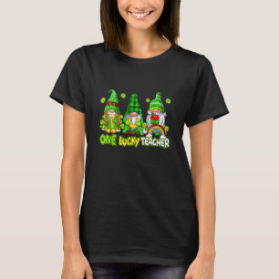 One Lucky Gnomes Teacher St Patricks Day Gnomes Te T-Shirt