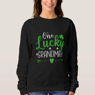 One Lucky Grandma Fun Nana Irish Shamrocks St Patr Sweatshirt