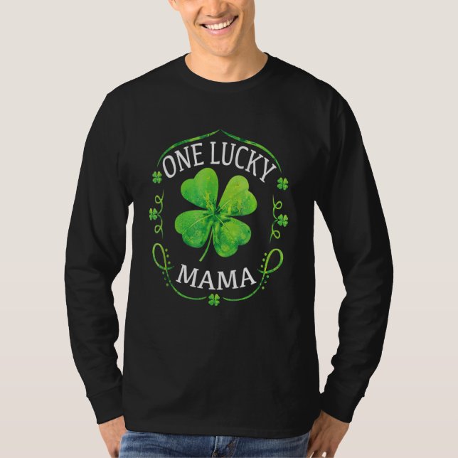 One Lucky Grandma  Funny St Patricks Day T-Shirt (Front)