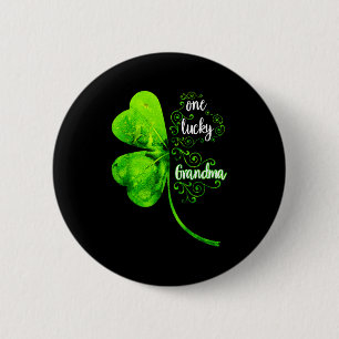 One Lucky Grandma Shamrock Grandma St Patricks Day 6 Cm Round Badge