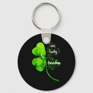 One Lucky Grandma Shamrock Grandma St Patricks Day Key Ring