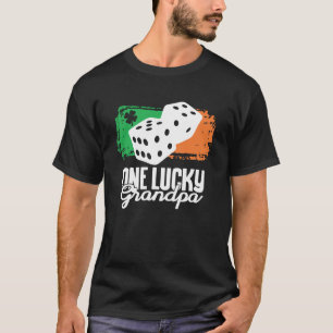 One Lucky Grandpa Dice Game  Family Group Matching T-Shirt