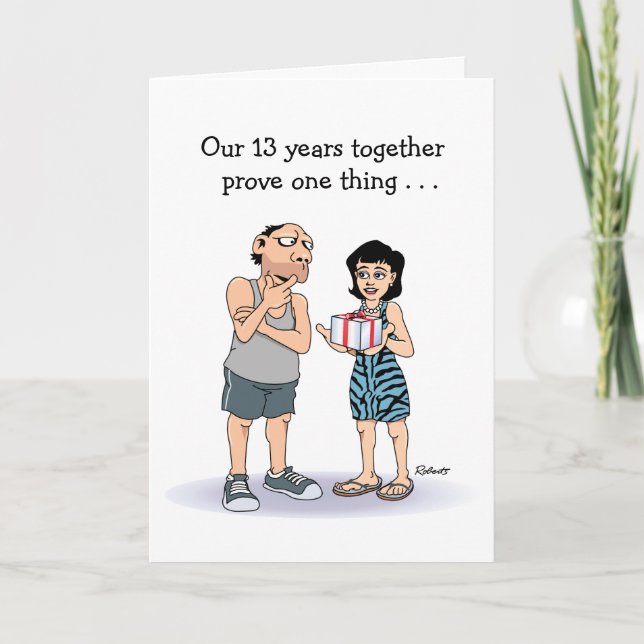One Lucky Guy's 13th Anniversary Card (Front)
