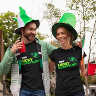 ONE LUCKY HAIRSTYLIST St. Patrick's Day Tri-Blend Shirt