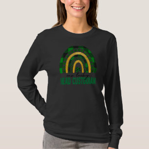 One Lucky Head Custodian Rainbow St Patricks Day S T-Shirt