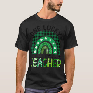 One Lucky Head Start Teacher Rainbow Patricks Day T-Shirt