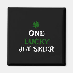 One Lucky Jet Skier St Patrick's Day Irish Jetski Magnet