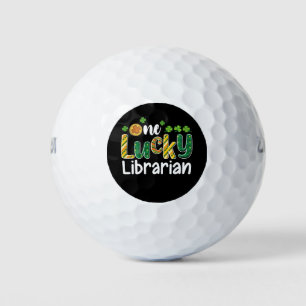 One Lucky Librarian School St Patrick's Day Golf Balls