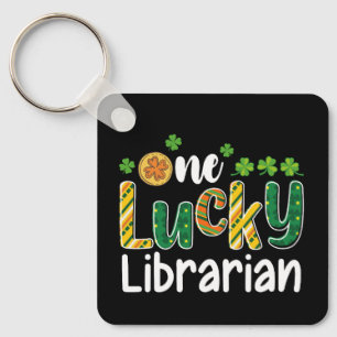 One Lucky Librarian School St Patrick's Day Key Ring