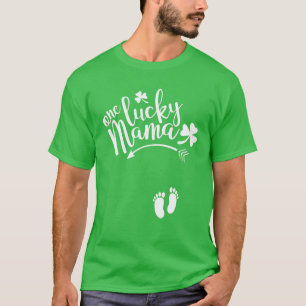 One Lucky Mama Cute St Patrick's Day Pregnancy Ann T-Shirt