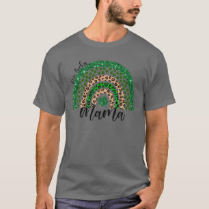 One Lucky Mama Irish Rainbow Leopard Patricks Day T-Shirt