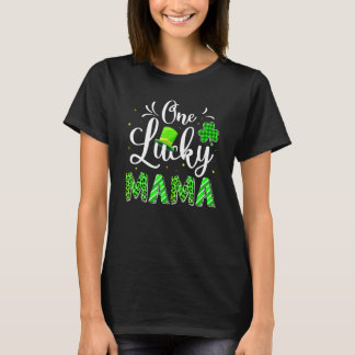 One Lucky Mama Irish Shamrock Leopard St Patrick's T-Shirt