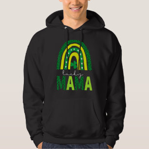 One Lucky Mama Leopard Print Rainbow St Patricku20 Hoodie