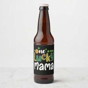 One Lucky Mama Matching Family St Patrick's Day Beer Bottle Label