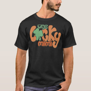 One Lucky Mimi Groovy Happy Patrick's Day Party Ki T-Shirt