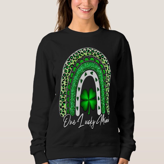 One Lucky Mimi Matching Family St Patricks Day Mim Sweatshirt (Front)