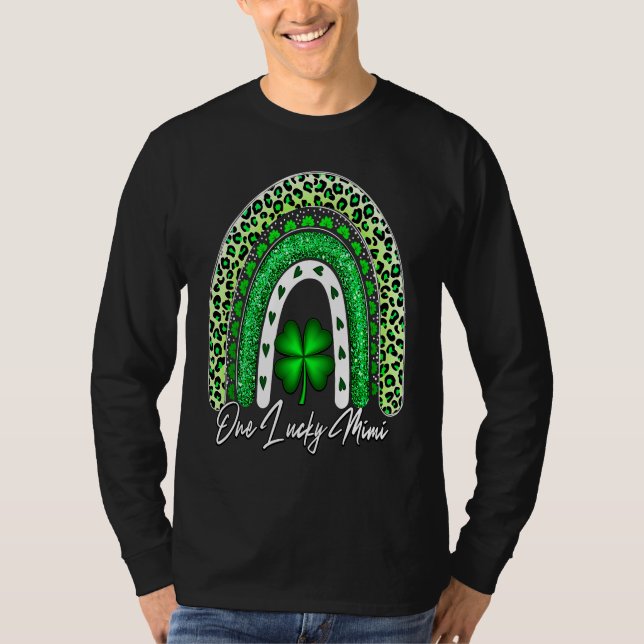 One Lucky Mimi Matching Family St Patricks Day Mim T-Shirt (Front)