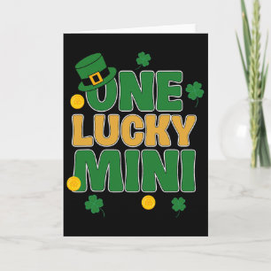 One Lucky Mini St Patricks Day Retro Groovy Style Card