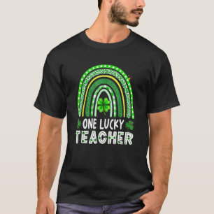 One Lucky Montessori Teacher Rainbow St Patricku20 T-Shirt