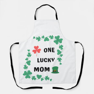 One lucky mum irish apron