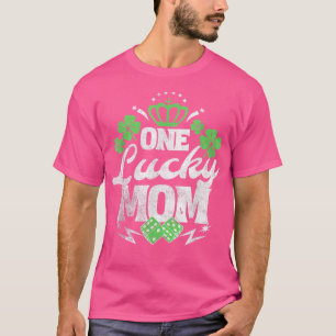 One Lucky Mum St Patricks Day Gift Vintage 70s Dic T-Shirt