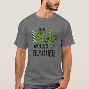 One Lucky Music Shamrock Teacher St Patrick's Day T-Shirt