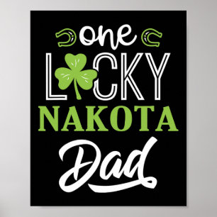 One Lucky Nakota Horse Dad Irish Horseback Riding Poster