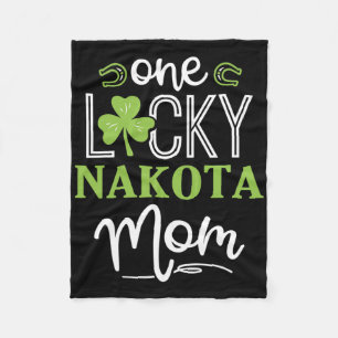 One Lucky Nakota Horse Mum Irish Horseback Riding Fleece Blanket