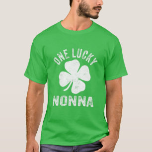 One Lucky Nonna Vintage St Patrick Day Gift T-Shirt