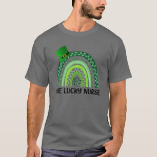 One Lucky Nurse Rainbow Happy St Patrick's Day Iri T-Shirt