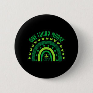 One Lucky Nurse Scrub Nicu Icu St Patricks Day 6 Cm Round Badge