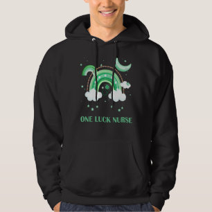 One Lucky Nurse Scrub Rn Icu Er St Patricks Day Nu Hoodie