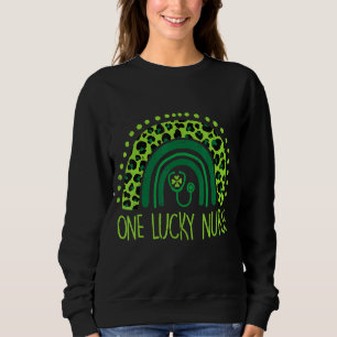 One Lucky Nurse Scrub Rn Icu Er St Patricks Day Nu Sweatshirt