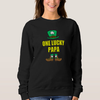 One Lucky Papa Grandpa Leprechaun St Patricks Day Sweatshirt