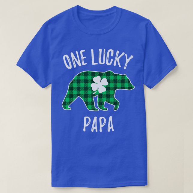 One Lucky Papa St  T-Shirt (Design Front)