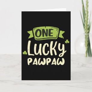 One Lucky Pawpaw St. Patrick's Day Funny Matching Card