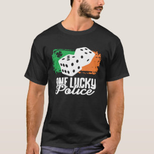 One Lucky Police Dice Game Family Group Matching T-Shirt