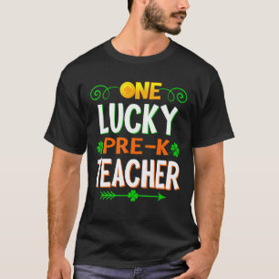 One Lucky Pre K Teacher Leopard St Patricku2019s D T-Shirt