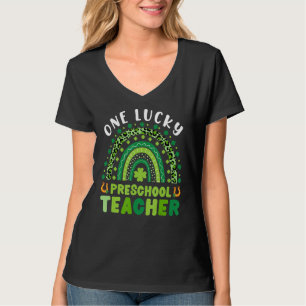 One Lucky Preschool Teacher Rainbow St Patrick's D T-Shirt
