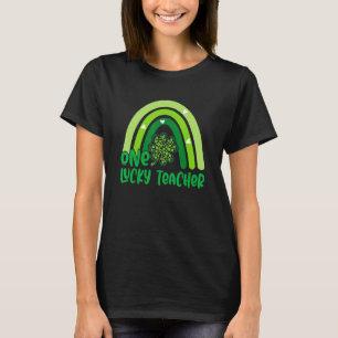 One Lucky Rainbow Teacher Funny St Patricku2019s D T-Shirt