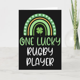 One Lucky Rugby Player St. Patrick's Day Funny Rai Card