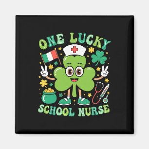 One Lucky School Nurse St Patrick's Day Shamrock I Magnet