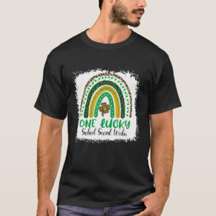 One Lucky School Social Worker Leopard Boho Rainbo T-Shirt