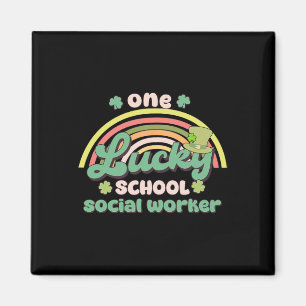 One Lucky School Social Worker St Patricks Day Gro Magnet
